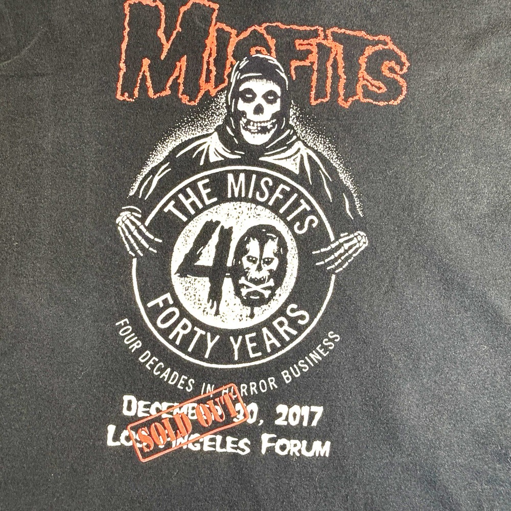 The Misfits Forty Years Four Decades Concert Tee Sold Out Forum Size 2XL